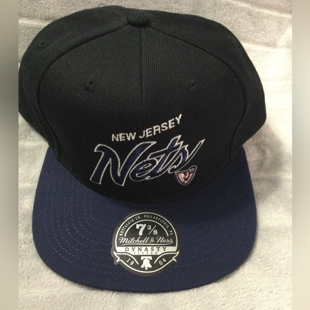 Mitchell & Ness New Jersey Nets Fitted Hat Size 7 3/8 - Picture 2 of 7